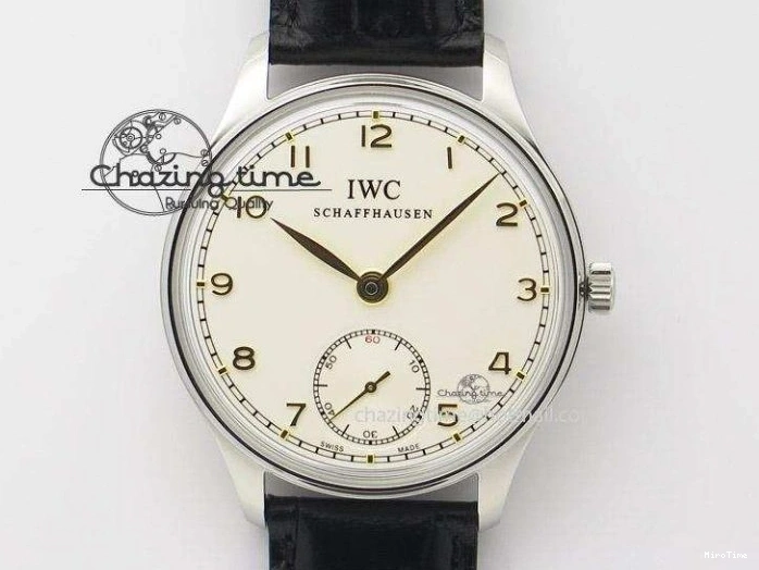 MIROTIME 0118 Portuguese Real PR Real Annual Calendar IW5035 YLF 1:1 Best Edition White Dial On Leather Strap A Refined 7243